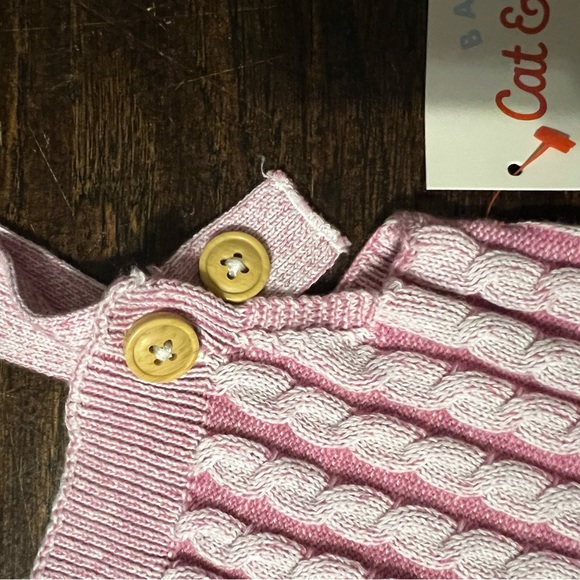 NWT Cat & Jack Baby Braided Cable Knit Sweater - Picture 4 of 4